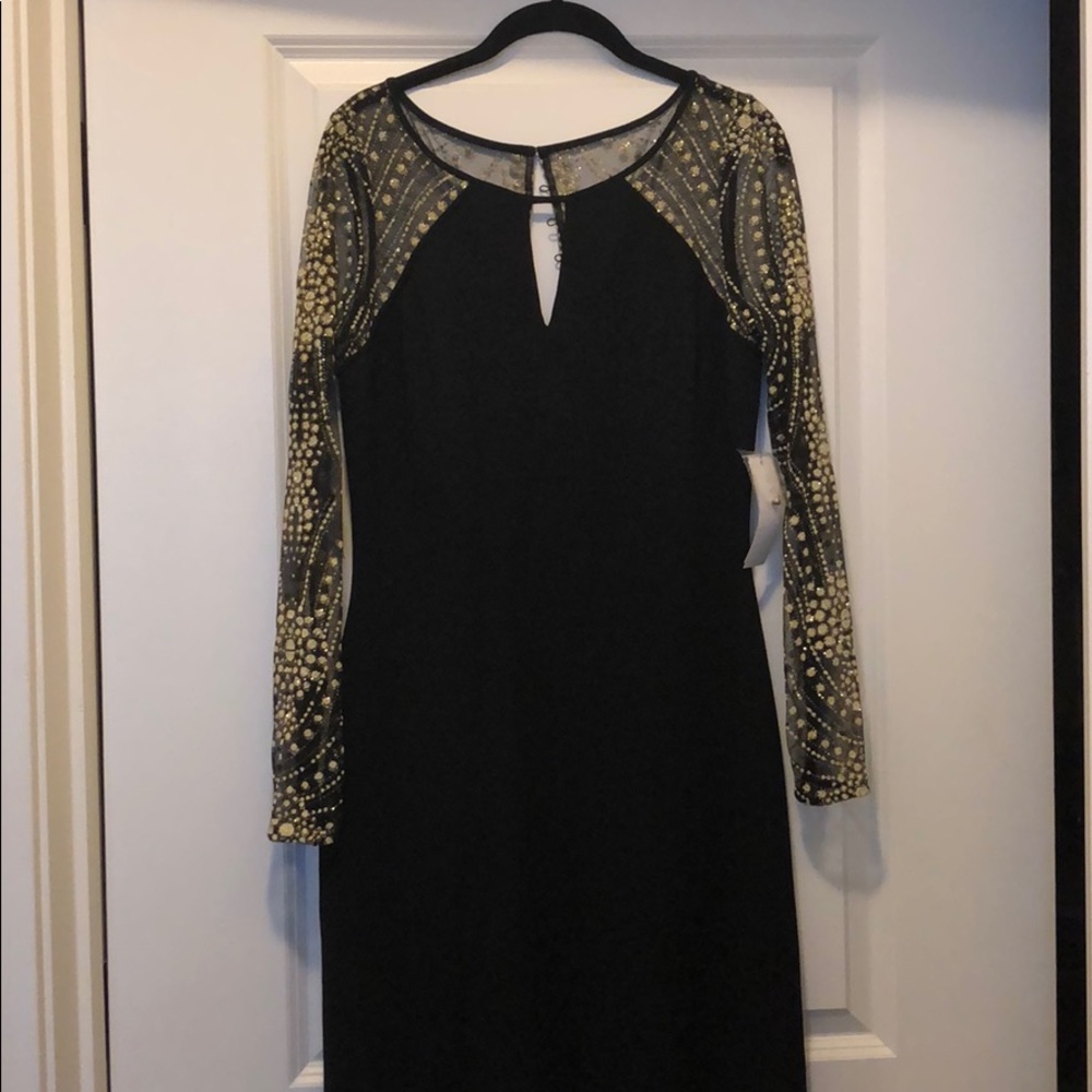 Badgley Mischka gorgeous long black gown